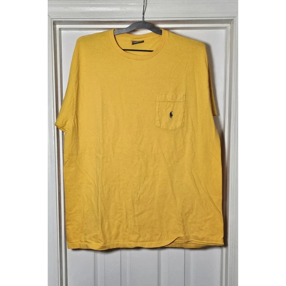 Vintage Polo Ralph Lauren Pony Logo Pocket Tee Shirt Size‎ Large USA